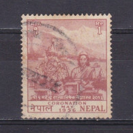 NEPAL 1956, Sc# 88, CV $110, Coronation, Used - Népal