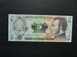 HONDURAS * : 5 LEMPIRAS   8.5.1980     P 63a      NEUF - Honduras