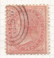 1864 NEW SOUTH WALES - SG 186 1d Rosso Opaco USATO - Other & Unclassified