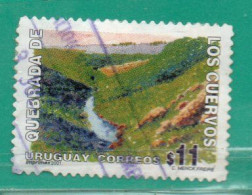 1243b URUGUAY 2001 Yvert 1946,  En  Fragmento-Usado,used- Sello AutoadhesivoTT: PAISAJES - Uruguay