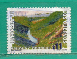 1243c URUGUAY 2001 Yvert 1946,  En  Fragmento-Usado,used-Sello AutoadhesivoTT: PAISAJES - Uruguay