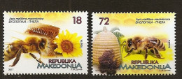 MACEDONIA 2017,FAUNA,HONEYBEES,HONEY,BEE,,,MNH - Macédoine Du Nord