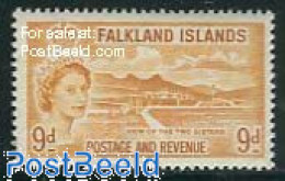 Falkland Islands 1955 9p, Stamp Out Of Set, Mint NH, Various - Lighthouses & Safety At Sea - Lighthouses