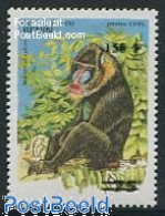Benin 2000 150F On 75F  Overprint, Mint NH, Nature - Animals (others & Mixed) - Monkeys - Bénin – Dahomey (1960-...)