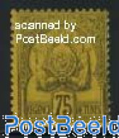 Tunisia 1893 75c., Black On Orange, Stamp Out Of Set, Unused (hinged), History - Coat Of Arms - Tunisie (1956-...)