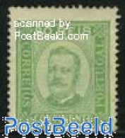 Portugal 1892 80R Green, Perf 13.5, Stamp Out Of Set, Unused (hinged) - Neufs