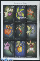 Lesotho 1999 Orchids 9v M/s, Cochleantthes Discolor, Mint NH, Nature - Flowers & Plants - Orchids - Lesotho (1966-...)