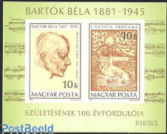 Hungary 1981 Bela Bartok S/s Imperforated, Mint NH, Performance Art - Music - Ungebraucht