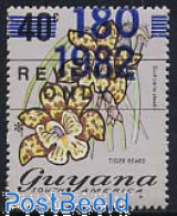 Guyana 1982 Overprint 1v (180 1982), Mint NH, Nature - Flowers & Plants - Guyane (1966-...)
