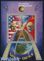 Equatorial Guinea 1975 USA-USSR Space Mission S/s, Imperforated, Mint NH, Transport - Space Exploration - Guinée Equatoriale
