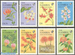 Gambia 1987 Flowers 8v, Mint NH, Nature - Flowers & Plants - Gambie (1965-...)