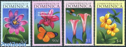 Dominica 2000 Flowers 4v, Mint NH, Nature - Flowers & Plants - Dominicaine (République)
