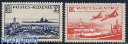 Algeria 1949 Navy 2v, Mint NH, Transport - Various - Aircraft & Aviation - Ships And Boats - Lighthouses & Safety At Sea - Neufs