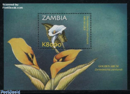 Zambia 2002 Flowers S/s, Mint NH, Nature - Flowers & Plants - Zambie (1965-...)