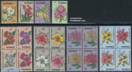 Philippines 1991 Flowers 20v (4v+4x[+]), Mint NH, Nature - Flowers & Plants - Philippines