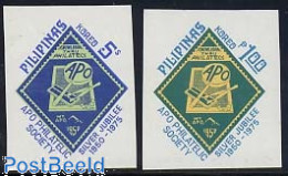 Philippines 1975 25 Years APO 2v Imperforated, Mint NH - Philippines