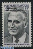 French Polynesia 1976 Pompidou 1v, Mint NH, History - Various - Politicians - Joint Issues - Neufs