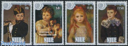 Niue 1985 Int. Youth Year 4v, Mint NH, Nature - Various - Dogs - International Youth Year 1984 - Art - Paintings - Niue
