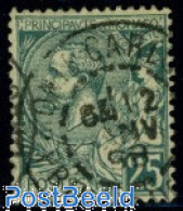 Monaco 1891 25c Green, Used, Used - Gebraucht