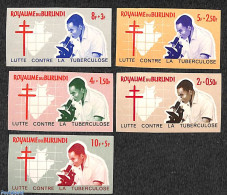 Burundi 1965 Anti Tuberculosis 5v Imperforated, Mint NH, Health - Various - Anti Tuberculosis - Health - Maps - Ziekte