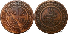 Maroc - Empire Chérifien - Moulay Abdelaziz - 10 Mazounas AH1320 (1903) Berlin - TTB/XF45 - Mon7844 - Maroc