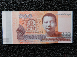 Cambodge, 100 Riels 2014 Billets › Billets Courants 140 × 65 Mm P# 65 , N# 201634  (Box2-3) - Cambodge