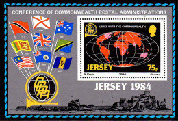 Jersey Bloc N** Yv: 3 Mi:3 Conference Of Commonwearlth Administrations - Stamps