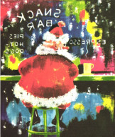 CHRISTMAS , HOLIDAYS, CELEBRATIONS ,  SANTA CLAUS AT BAR, NEW YEAR,  ILLUSTRATION, SIGNED, POSTCARD, UNITED KINGDOM - Santa Claus