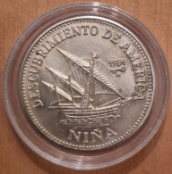 Cuba Silver 5 Pesos 1981. KM-71. Columbus' Ship - Nina. Toning. - Cuba