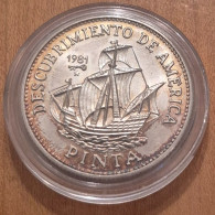 Cuba Silver 5 Pesos 1981. KM-72. Columbus' Ship - Pinta. Toning. See Photos - Cuba
