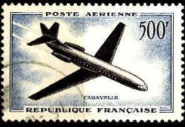 France Avion Obl Yv:36 Mi:1120 Caravelle (cachet Rond) - 1927-1959 Gebraucht