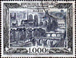 France Avion Obl Yv:29 Mi:865 Paris (Beau Cachet Rond) - 1927-1959 Gebraucht