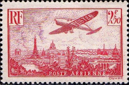 France Avion N* Yv:11 Mi:308 Avion Sur Paris (défaut Gomme) - 1927-1959 Ungebraucht