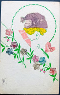 COLLAGE DE TIMBRES DECOUPIS DE TIMBRES  MONTAGE SUR DESSIN - Briefmarken (Abbildungen)