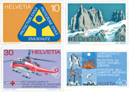 91332 MNH SUIZA 1972 ACONTECIMIENTOS VARIOS - Helicopters