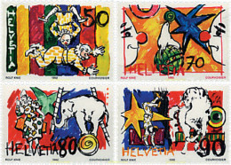29550 MNH SUIZA 1992 EL MUNDO DEL CIRCO - Circus