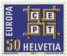 62090 MNH SUIZA 1963 EUROPA CEPT. SIGLAS CEPT - Ongebruikt
