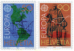 62833 MNH SUIZA 1992 EUROPA CEPT. 500 ANIVERSARIO DEL DESCUBRIMIENTO DE AMERICA - Christopher Columbus