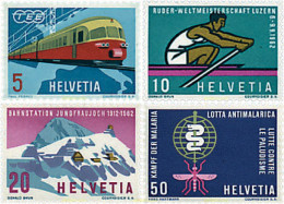 59017 MNH SUIZA 1962 TRENES - Roeisport