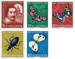 77399 MNH SUIZA 1956 PRO JUVENTUD - Spiders