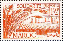 Maroc (Prot.Fr) Poste N** Yv:271 Mi:283 Solidarité Point De Rouille - Agriculture