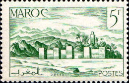 Maroc (Prot.Fr) Poste N** Yv:257A Mi:255 Ksar (Petit Def.gomme) - Moskeeën En Synagogen