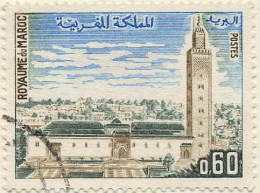 Maroc Poste Obl Yv: 612 Mi:678 Mosquée Es Sounna Rabat (cachet Rond) - Moskeeën En Synagogen
