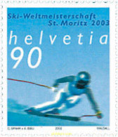 114053 MNH SUIZA 2002 CAMPEONATO DEL MUNDO DE ESQUI - Skisport
