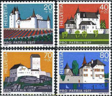 128480 MNH SUIZA 1977 PRO PATRIA. CASTILLOS SUIZOS - Monumenten