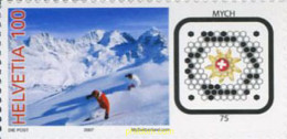 208375 MNH SUIZA 2007 EL SELLO EN INTERNET. PAISAJE NEVADO - Skisport