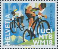 589869 MNH SUIZA 2018 CAMPEONATOS DEL MUNDO ORGANIZADO POR LA UNION CICLISTA INTERNACIONAL - Cycling