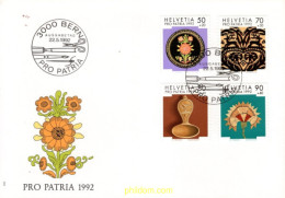 732678 MNH SUIZA 1992 PRO PATRIA. ARTE POPULAR EN SUIZA - Neufs