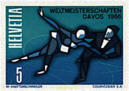 756288 HINGED SUIZA 1965 CAMPEONATOS DEL MUNDO DE PATINAJE ARTISTICO EN DAV - Neufs