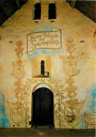 91 - Milly La Foret - Intérieur De La Chapelle Saint Blaise Décorée Par Jean Cocteau - Art Peintures Murales - La Porte - Milly La Foret